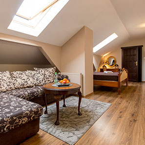 Pokój hotelowy w Gościńcu Pod Brzozami